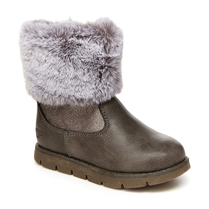 Photo 1 of OshKosh B'gosh Duchess Toddler Girls' Faux-Fur Winter Boots, Toddler Girl's, Size: 8 T, Grey
