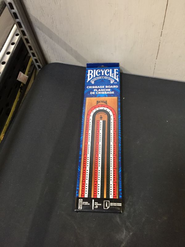 Photo 2 of Bicycle 3-Track Color Coded Wooden Cribbage Board Games
