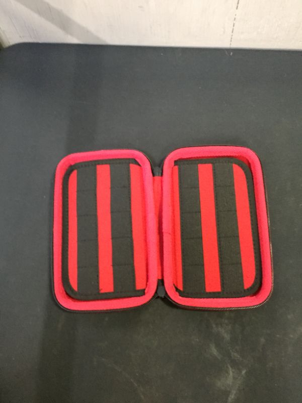 Photo 2 of Jun Xuan 40 Game Holders Storage Case for Nintendo Switch Games or PS Vita or SD Memory Card (Black/Red)