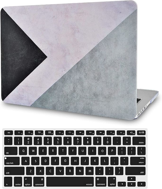 Photo 1 of LASSDOO Compatible with MacBook Pro 13 inch Case 2020,2019,2018,2017,2016 Release A2159 A1989 A1706 A1708 Touch Bar Plastic Hard Shell + Keyboard Cover (Black White Grey)
