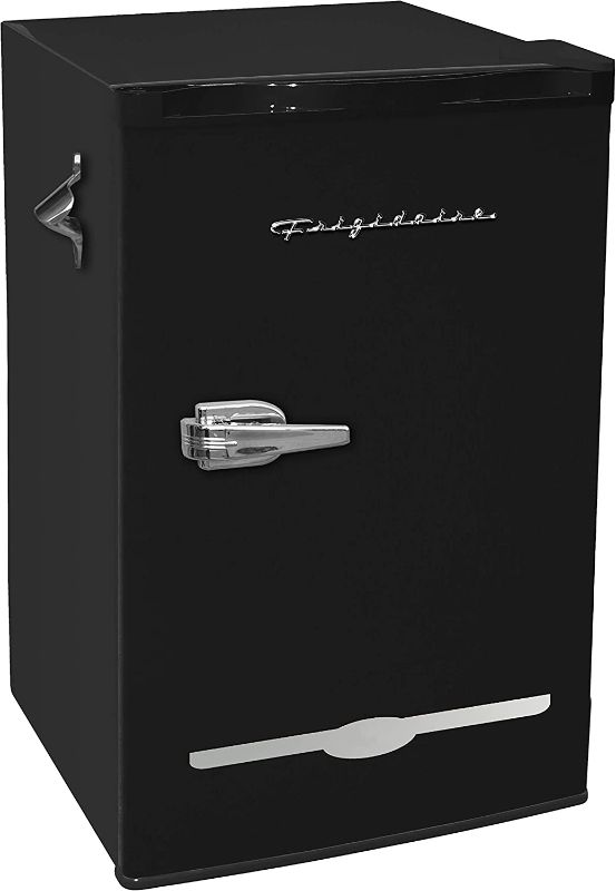 Photo 1 of Frigidaire 3.2 Cu. ft. Retro Compact Refrigerator with Side Bottle Opener EFR376, Black