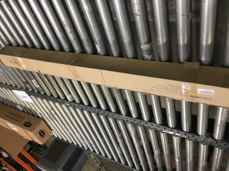 Photo 1 of KAMANINA 1 Inch Curtain Rod Single Drapery Rod 72 to 144 Inches (6-12 Feet), Twisted Cage Finials, Bronze. Box Packaging Damaged, Scratches and SCuffs on Metal, Box Packaging Damaged, Moderate Use
