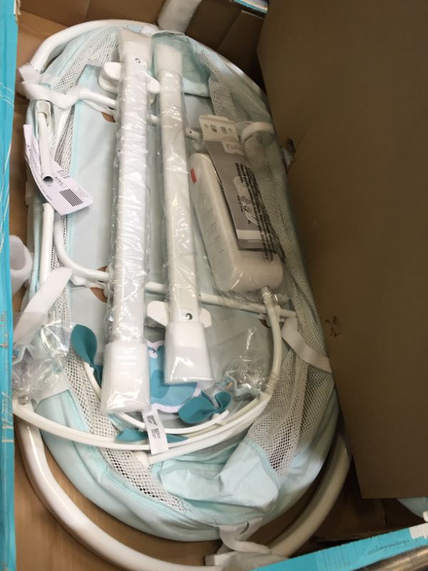 Photo 1 of Fisher-Price Soothing Motions Bassinet - Style: Pacific Pebble. Box packaging Damaged, Item is New
