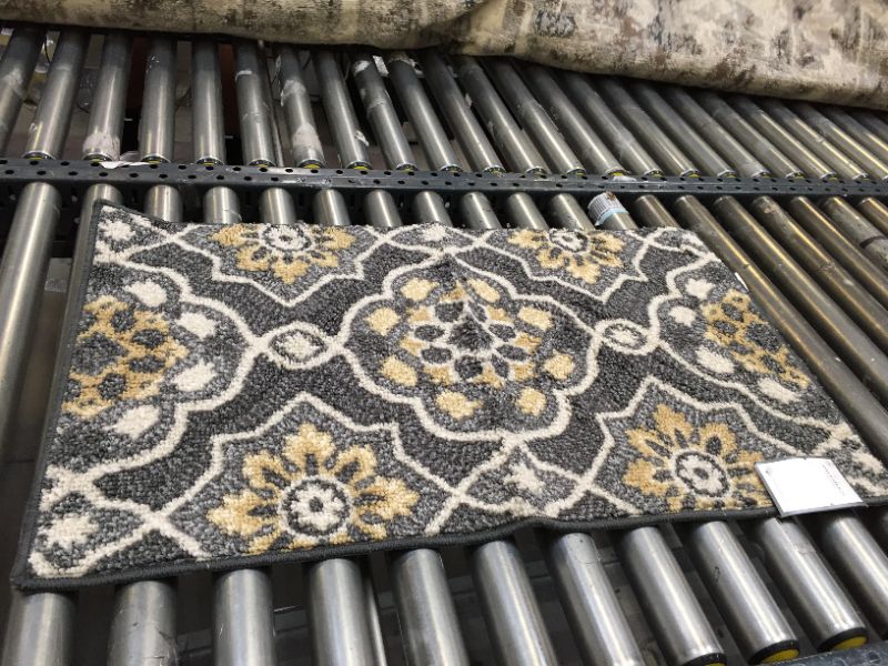 Photo 1 of 1'8"x2'10" Rowena Accent Rug Gray - Threshold.. Creases and Wrinkles in item, Fraying on  Edges. Tape on Item