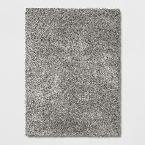 Photo 1 of 5'1"x6'9" Solid Eyelash Woven Shag Rug Gray - Project 62. Moderate Use, Dirty From Shipping, Found Hair on Item, Tape on Item