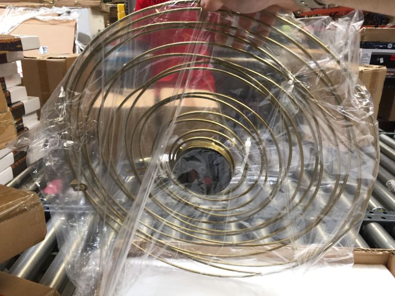 Photo 1 of 19 Inch Round Golden Spiral Clock