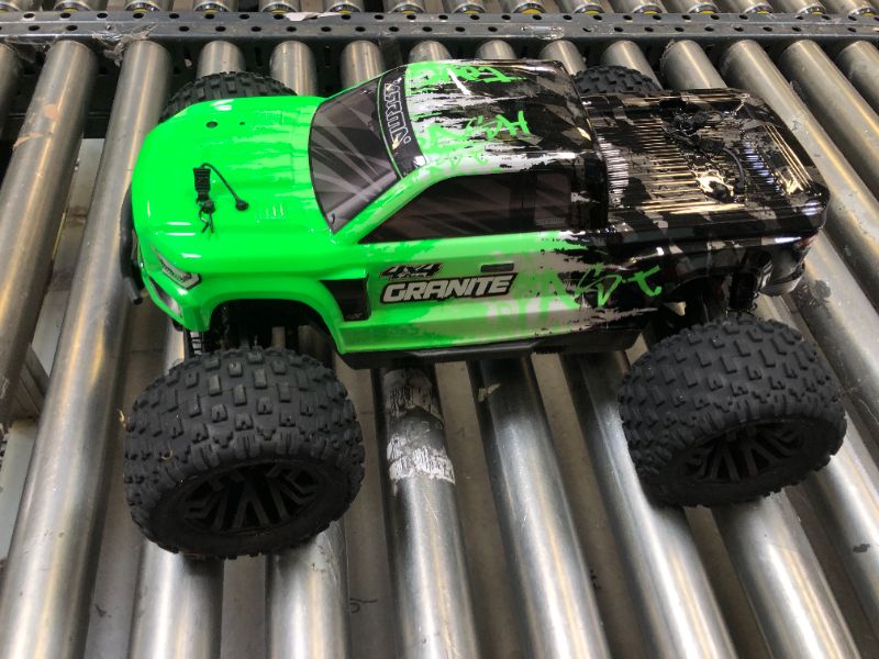 Photo 1 of ARRMA 1/10 Granite 4X4 V3 3S BLX Brushless Monster RC Truck RTR Green---ITEM IS DIRTY---HJAS SCRATCHES---COULD NOT TEST---NO ACCESSORIES OR ANYTHING---