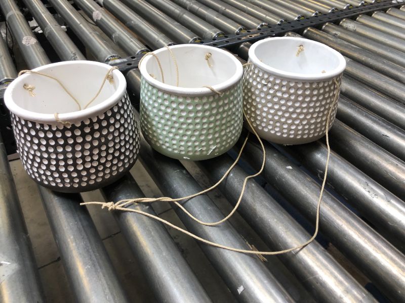 Photo 1 of 3 ceramic pots with string