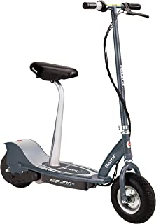 Photo 1 of Razor E300 Electric Scooter. Box Packaging Damaged, Minor Scratches and Scuffs on Metal, Turns on and Runs.  Missing Hardware For Seat