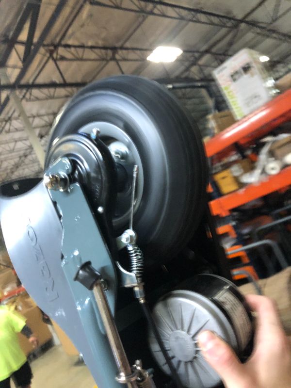 Photo 4 of Razor E300 Electric Scooter. Box Packaging Damaged, Minor Scratches and Scuffs on Metal, Turns on and Runs.  Missing Hardware For Seat