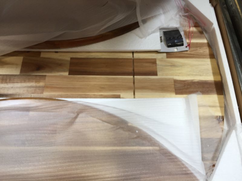 Photo 1 of East West Furniture DLT-ANA-TP Dublin Dining Table Made of Acacia Two 9 Inch Drop Leaves, 42 Inch Round, Wood Texture
Does Not Include Legs. Just the Table Top