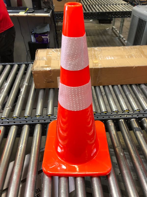 Photo 2 of 28" Traffic Cone Plastic Road Cone PVC Safety Road Parking ConeWeighted Hazard Cones Construction Cones Orange Field Marker Cone Parking Barrier Safety Cone Traffic Cone---NO BOX---DIRTY FROM EXPOSURE---
