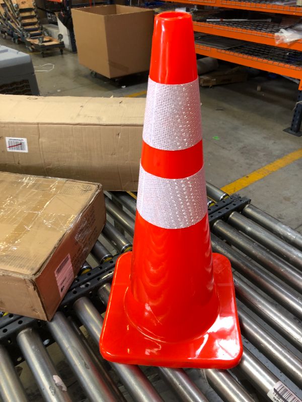 Photo 1 of 28" Traffic Cone Plastic Road Cone PVC Safety Road Parking ConeWeighted Hazard Cones Construction Cones Orange Field Marker Cone Parking Barrier Safety Cone Traffic Cone---NO BOX---DIRTY FROM EXPOSURE---
