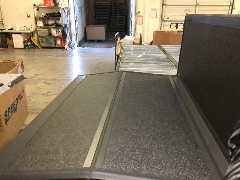 Photo 3 of Xcover Low Profile Hard Folding Truck Bed Tonneau Cover, Compatible with 2019-2022 Ram 1500 5.7 Ft Short Bed New Body Only (NOT for Classic Body, Track System, Roll Bar & Multifunction Tailgate). No Box Packaging, Minor Damage From Previous Use, Moderate 