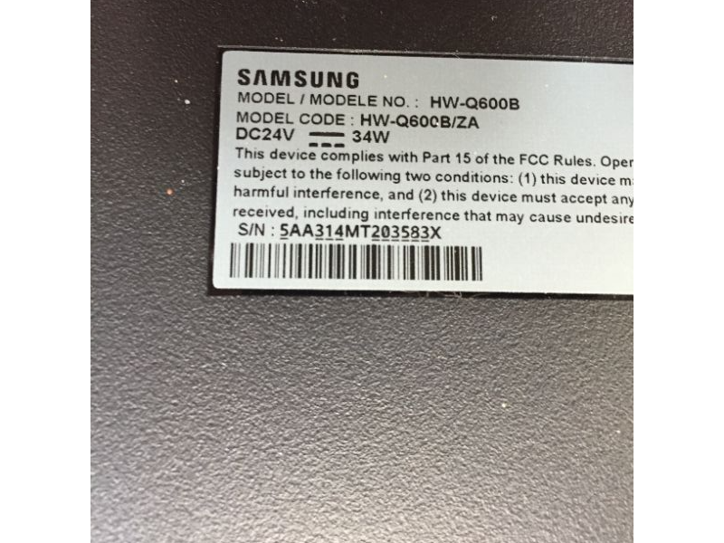 Photo 6 of Samsung HW-Q600B 3.1.2ch Soundbar w/Dolby Audio 2022. Did not Turn on. Box Packaging Damaged
