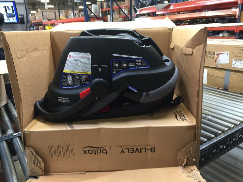 Photo 4 of Britax B-Lively & B-Safe Gen2 Travel System Cobblestone SafeWash. Car Seat is Moderate Use, With Scratches and Scuffs on item. Stroller is New, Box Packaging Damaged.
