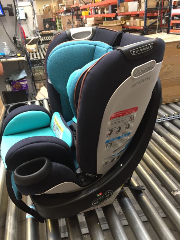 Photo 7 of Evenflo Gold Revolve360 Rotational All-in-1 Convertible Car Seat, Swivel Car Seat, Rotating Car Seat for All Ages, Swivel Baby Car Seat Mode Changing 4-120LB Car Seat and Booster Car Seat. Box Packaging Damaged, Minor Use, Scratches and Scuffs as Shown in