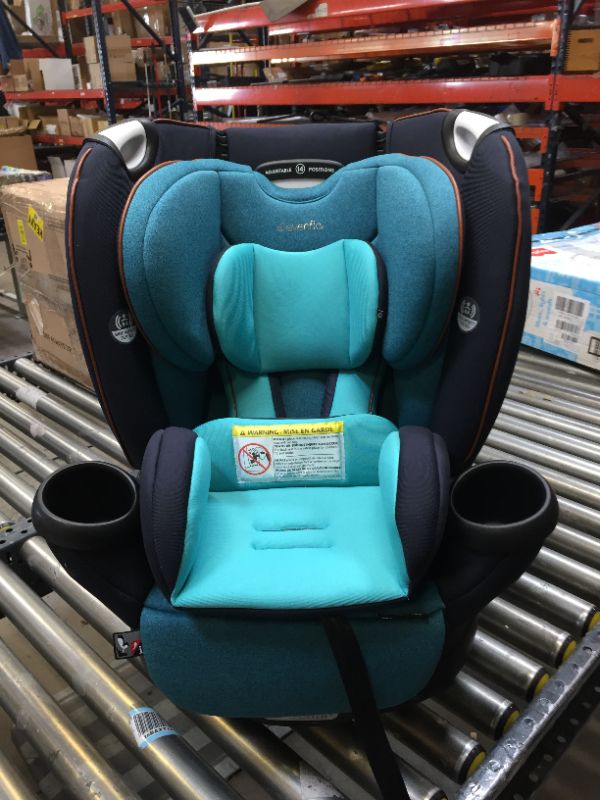 Photo 5 of Evenflo Gold Revolve360 Rotational All-in-1 Convertible Car Seat, Swivel Car Seat, Rotating Car Seat for All Ages, Swivel Baby Car Seat Mode Changing 4-120LB Car Seat and Booster Car Seat. Box Packaging Damaged, Minor Use, Scratches and Scuffs as Shown in