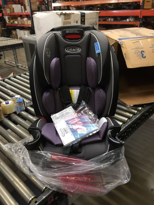 Photo 5 of Graco SlimFit 3 in 1 Car Seat, Slim & Comfy Design Saves Space in Your Back Seat, Annabelle - Style:SlimFit - Color:Annabelle. Box Packaging Damaged, Minor Use, Dust on Item, Missing Cup Holders.