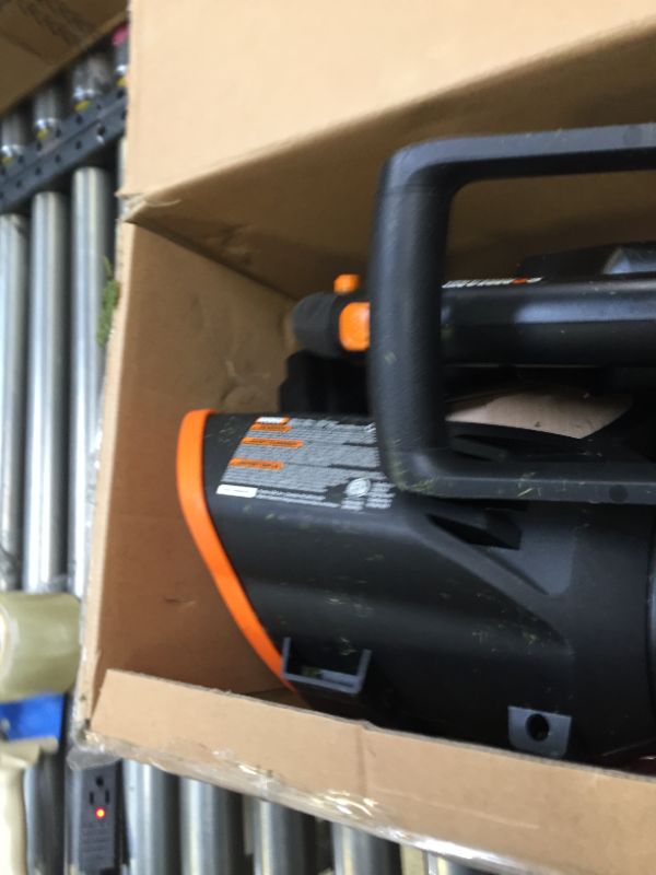 Photo 6 of WORX 20V GT Revolution 12" Cordless String Trimmer & Turbine Leaf Blower Power Share Combo Kit - WG930.2 (Batteries & Charger Included) Missing Batteries, Heavy Use, Scratches and Scuffs on Item, Grass Stains on item. Could Not Test,
