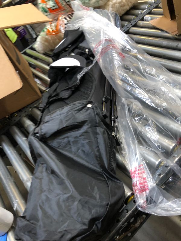 Photo 1 of Precise M5 Men's Complete Golf Clubs Package Set Includes Titanium Driver, S.S. Fairway, S.S. Hybrid, S.S. 5-PW Irons, Putter, Stand Bag, 3 H/C's. for Right Handed Golferss. One of Golf Clubs are Broken,. Moderate use on Item and Clubs. Box Packaging Dama