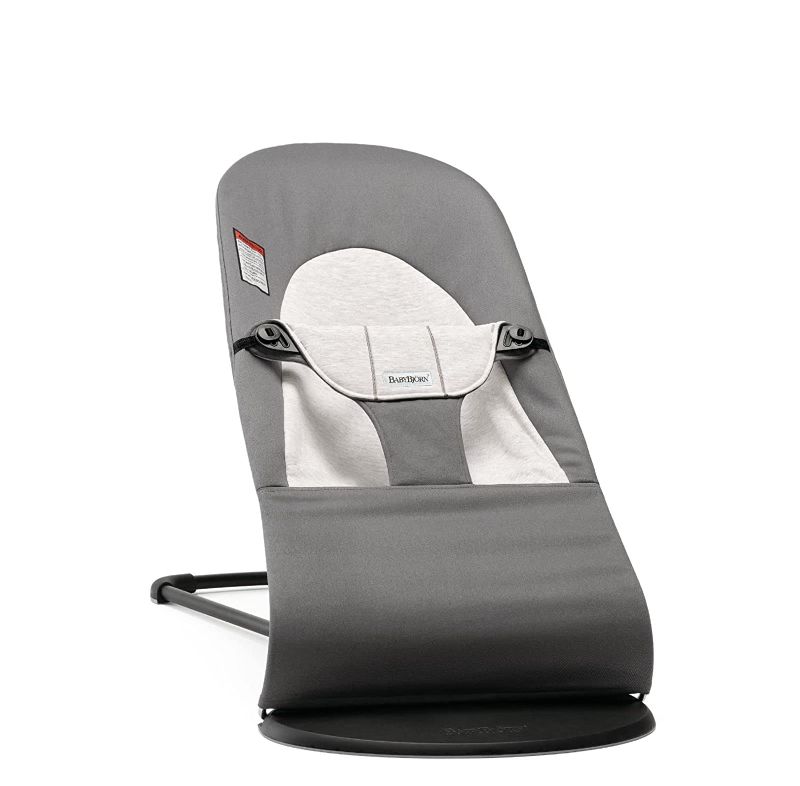 Photo 1 of BabyBjörn Bouncer Balance Soft, Cotton/Jersey, Dark Gray/Gray (005084US) Box Packaging Damaged, item is New