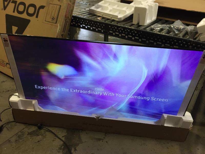 Photo 3 of SAMSUNG 65-Inch Class Crystal 4K UHD AU8000 Series HDR, 3 HDMI Ports, Motion Xcelerator, Tap View, PC on TV, Q Symphony, Smart TV with Alexa Built-In (UN65AU8000FXZA, 2021 Model).  Factory Sealed, Opened For inspection. item is New.