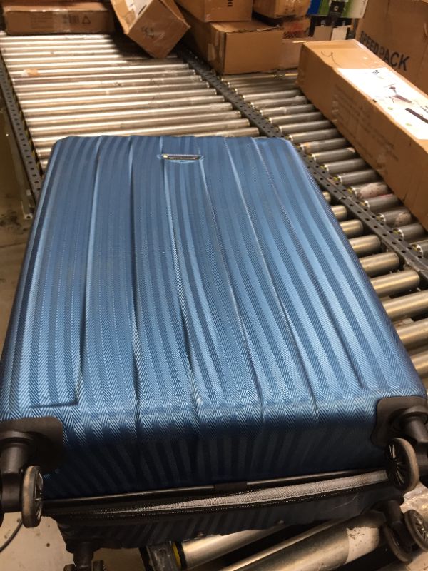 Photo 1 of 2 Piece Luggage Bundle. Color BLue. heavy use, Dents and Scratches all over items. 