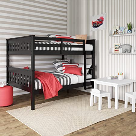Photo 1 of Dorel Living Moon Full over Full Bunk Bed with USB Port, Black  --BOX 1 OF 2 ONLY-- --MISSING BOX 2 OF 2--
