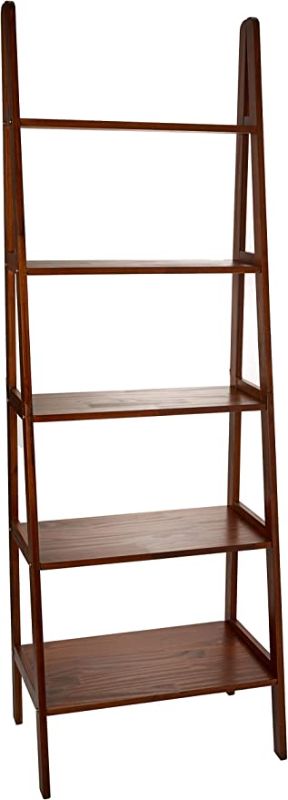 Photo 1 of Casual Home 5-Shelf Ladder Bookcase, Warm Brown
