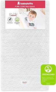 Photo 1 of Babyletto Pure Core Mini Crib Mattress, Hybrid Waterproof Cover, Lightweight, Greenguard Gold Certified
