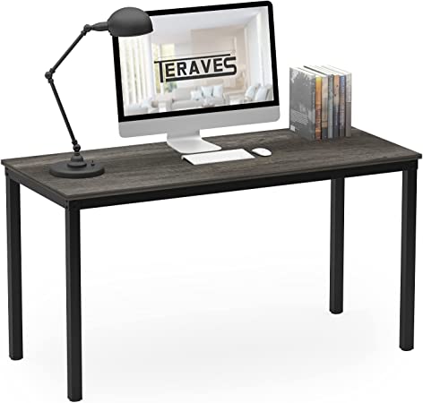 Photo 1 of Teraves Computer Desk/Dining Table Office Desk Sturdy Writing Workstation for Home Office (39.37“, Black Oak)
