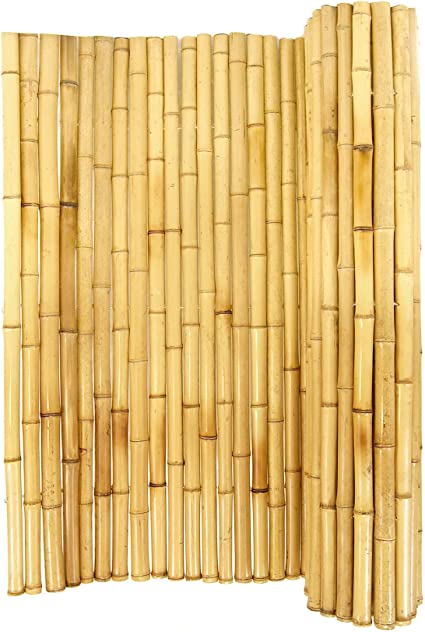 Photo 1 of Backyard X-Scapes 22-N4BX Bamboo Rolled Wood Fence Panel Garden Screen, 1 in D x 48 in H x 96 in L, Natural
