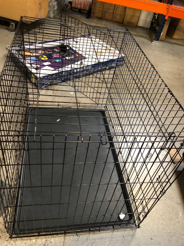 Photo 3 of 42in FOLDING DOG KENNEL. BLACK SINGLE DOOR 