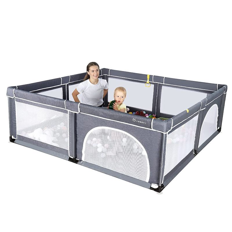 Photo 1 of YOBEST Baby Playpen, Extra Large Playyard for Baby, Play Pens for Babies and Toddlers, Sturdy Safety Huge Baby Fence Play Area Center with Gate
Size: 82x82x27 Inch