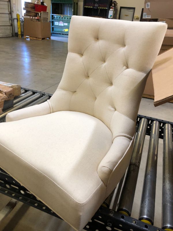 Photo 1 of Christopher Knight Home Hayden Tufted Fabric Dining / Accent Chairs, 2-Pcs Set, Beige
