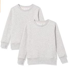 Photo 1 of Amazon Essentials Girls and Toddlers' Fleece Crew-Neck Sweatshirts, Pack of 2 
Size XXL
