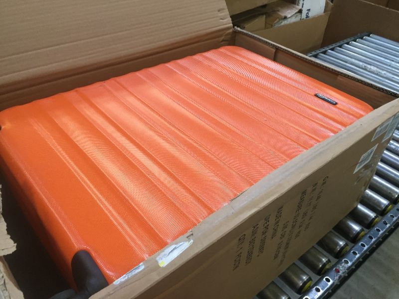 Photo 4 of Amazon Basics 26-Inch Hardside Spinner, Orange
