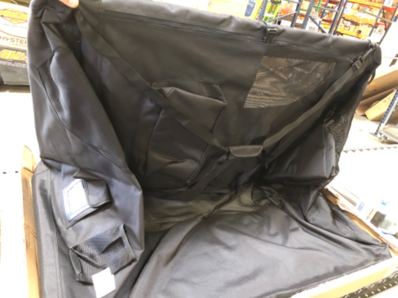 Photo 2 of AmazonBasics Premium Folding Portable Soft Pet Crate - 42‘, BLACK