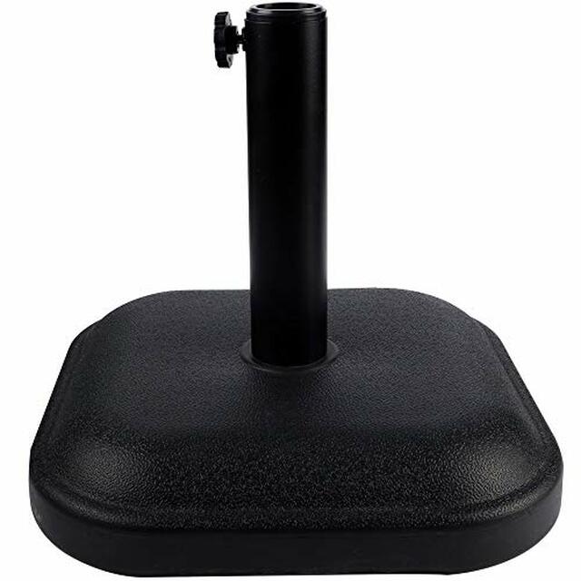 Photo 1 of Blissun 26.5 lbs Patio Umbrella Base, Square Concrete Umbrella Base, Market Umbrella Base Stand for Patio, Garden, Lawn, Black
