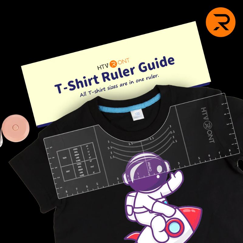 Photo 1 of T-Shirt Alignment Tool with Soft Tape Measure - 18" x 6" x 0.15" Sturdy Acrylic Ruler
