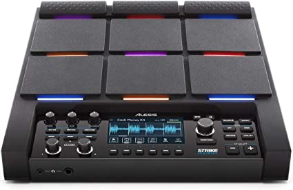 Photo 1 of Alesis Strike Multipad - 9-Pad Percussion Instrument with Sampler, Looper, 2 Ins and Outs, Soundcard, Sample Loading via USB Thumb Drives and 4.3-Inch Display  -- DOESNT BOOT PAST ALESIS BRAND SCREEN. NO SOFTWARE IN BOX. MAY NEED TO BE CONNECTED TO COMPUT
