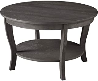 Photo 1 of Convenience Concepts American Heritage Round Coffee Table, Dark Gray Wirebrush