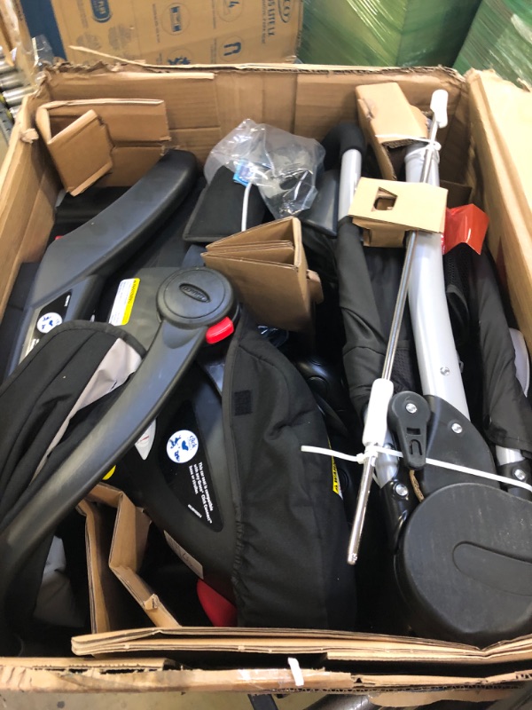 Photo 1 of Graco FastAction Fold Sport Travel System | Includes the FastAction Fold Sport 3-Wheel Stroller and SnugRide 35 Infant Car Seat, Gotham
