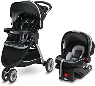 Photo 1 of Graco FastAction Fold Sport Travel System | Includes the FastAction Fold Sport 3-Wheel Stroller and SnugRide 35 Infant Car Seat, Gotham
