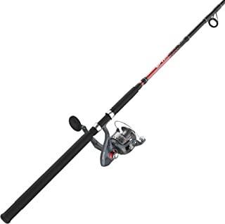 Photo 1 of Quantum Optix Spinning Reel and 2-Piece Fishing Rod Combo, Durable Fiberglass Rod, Split-Grip EVA Foam Handle, Anti-Reverse Fishing Reel Size 80 Reel - 8'0" Rod
