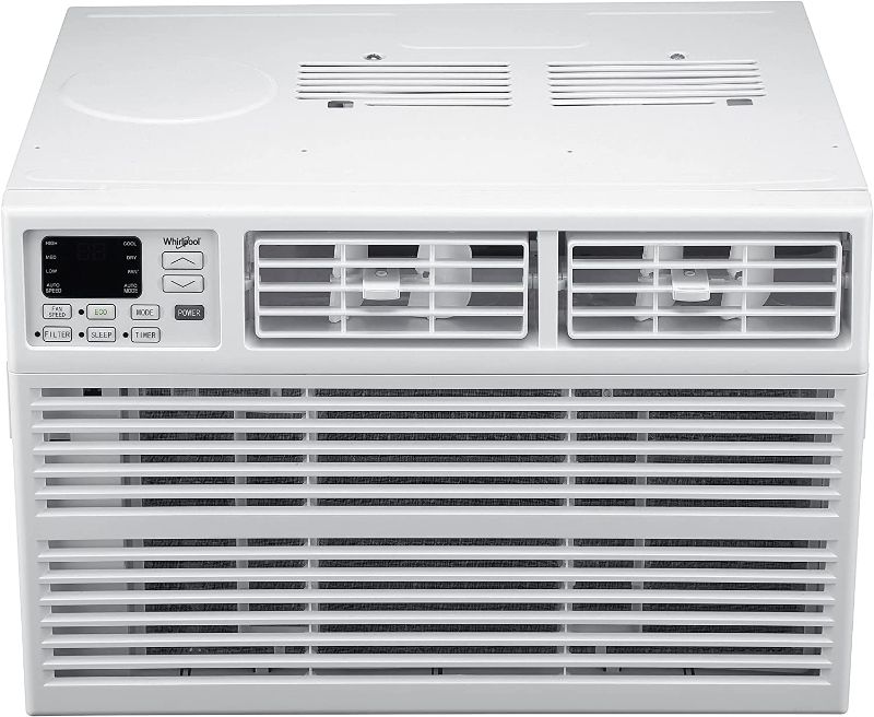 Photo 1 of .Whirlpool White Energy Star 22,000 BTU 230V Window-Mounted Air Conditioner | Remote Control | AC for Rooms up to 1400 Sq.Ft | LCD Display | Auto-Restart | 24H Timer WHAW222BW, 22000