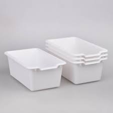 Photo 1 of 4ct Plastic Storage Bin White - Bullseye's Playground™ pack of 6 

