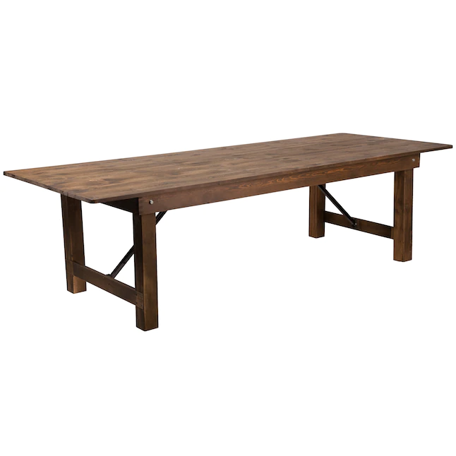 Photo 1 of Flash Furniture  HERCULES Antique Rustic Dining Table, Wood with Wood Grain Wood Base
