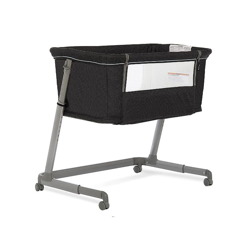 Photo 1 of Dream On Me Waves Bassinet and Bedside Sleeper & Playard, Compact Portable & Travel Friendly, Grows with Baby, Dark Gray, 16.7 lb. Moderate Use, Scratches and sCuffs on ITem, Box Packaging Damaged,
